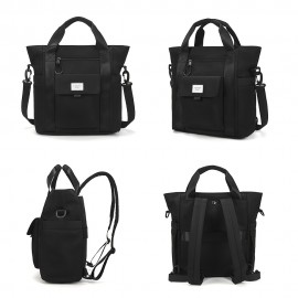 Women's Large Capacity Convertible Backpack - Stylish Multi-Compartment Travel Backpack with Detachable Crossbody/Handheld Bag, Adjustable Padded Shoulder Straps